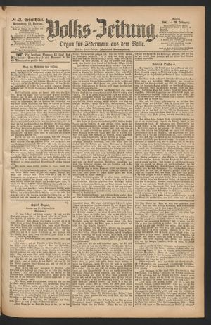 Volks-Zeitung vom 19.02.1881