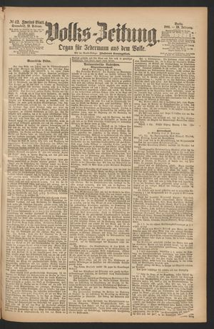 Volks-Zeitung vom 19.02.1881