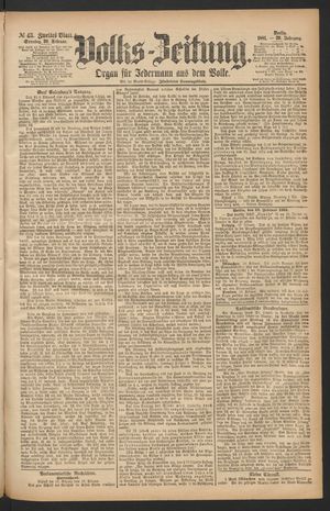Volks-Zeitung vom 20.02.1881