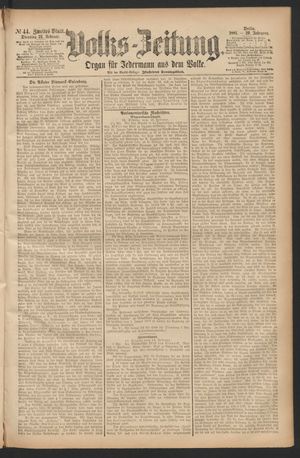 Volks-Zeitung vom 22.02.1881