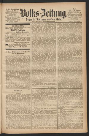 Volks-Zeitung on Feb 23, 1881