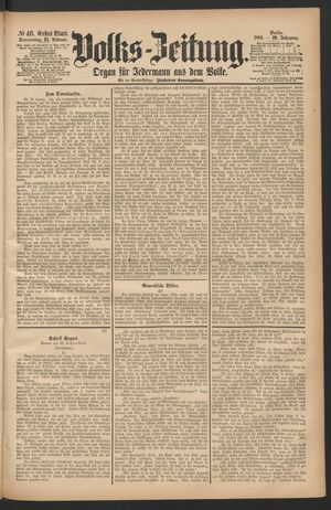 Volks-Zeitung vom 24.02.1881
