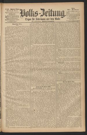 Volks-Zeitung vom 27.02.1881