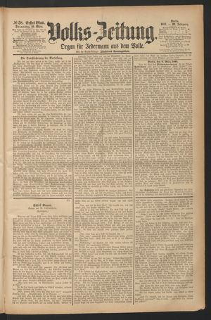 Volks-Zeitung vom 10.03.1881
