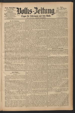 Volks-Zeitung vom 11.03.1881