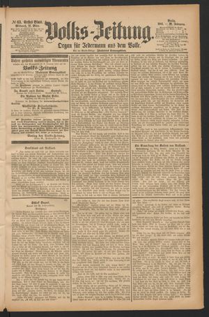 Volks-Zeitung vom 16.03.1881