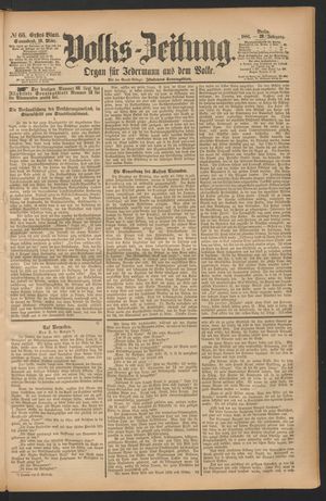 Volks-Zeitung vom 19.03.1881