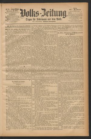 Volks-Zeitung vom 26.03.1881