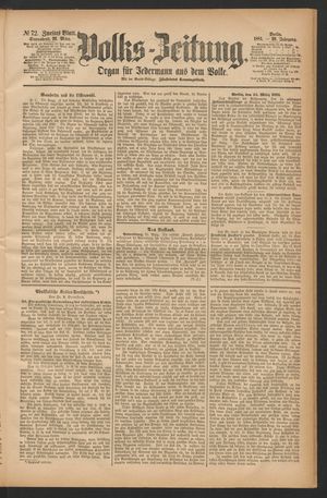 Volks-Zeitung vom 26.03.1881