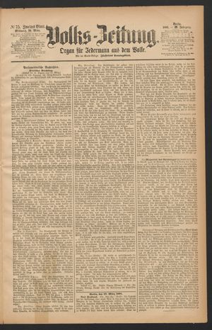 Volks-Zeitung vom 30.03.1881