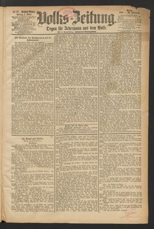 Volks-Zeitung vom 01.04.1881