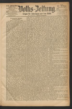 Volks-Zeitung vom 01.04.1881