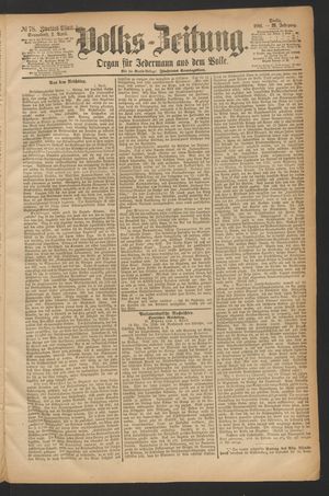 Volks-Zeitung vom 02.04.1881