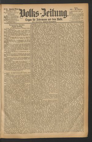 Volks-Zeitung vom 06.04.1881