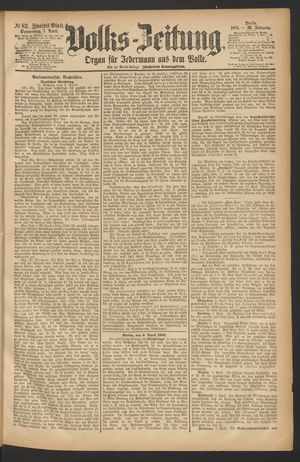 Volks-Zeitung vom 07.04.1881