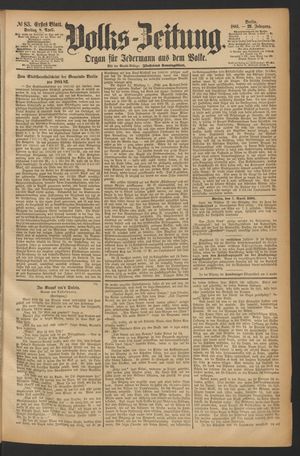 Volks-Zeitung on Apr 8, 1881