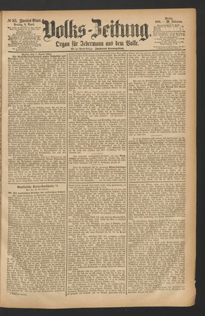 Volks-Zeitung on Apr 8, 1881