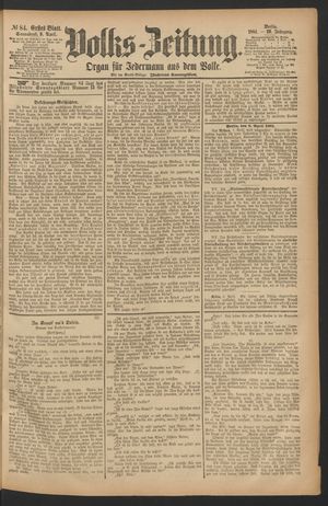 Volks-Zeitung on Apr 9, 1881
