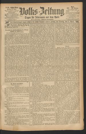 Volks-Zeitung vom 15.04.1881