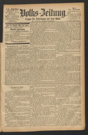 Volks-Zeitung vom 20.04.1881