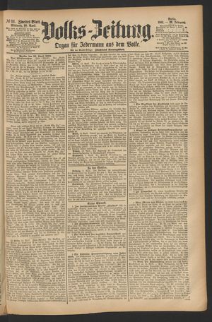 Volks-Zeitung vom 20.04.1881