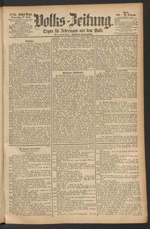 Volks-Zeitung vom 21.04.1881