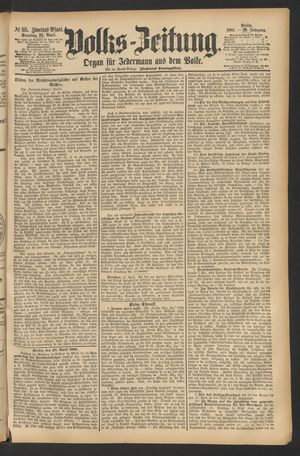 Volks-Zeitung vom 24.04.1881