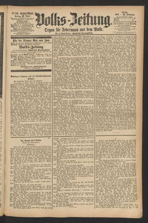 Volks-Zeitung vom 29.04.1881