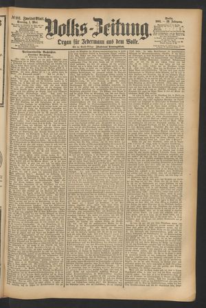 Volks-Zeitung vom 01.05.1881