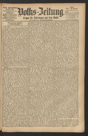 Volks-Zeitung vom 06.05.1881