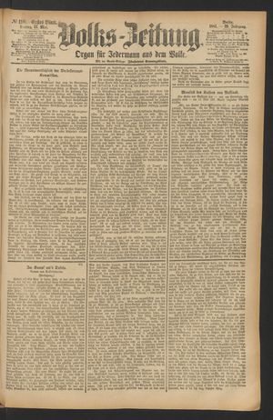Volks-Zeitung on May 13, 1881