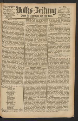 Volks-Zeitung on May 13, 1881