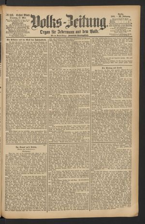 Volks-Zeitung vom 17.05.1881