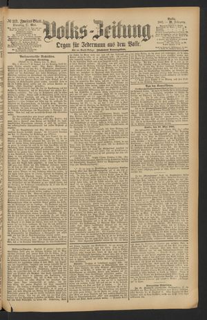 Volks-Zeitung vom 17.05.1881