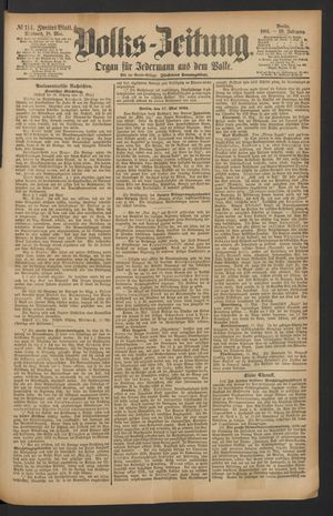 Volks-Zeitung vom 18.05.1881