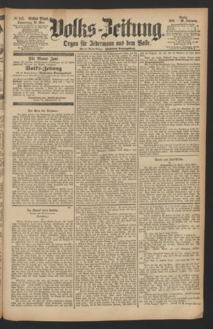 Volks-Zeitung vom 19.05.1881