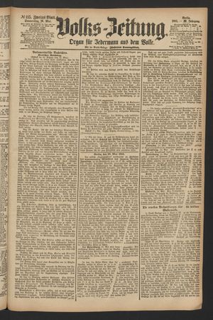 Volks-Zeitung vom 19.05.1881
