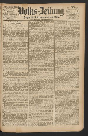 Volks-Zeitung vom 20.05.1881