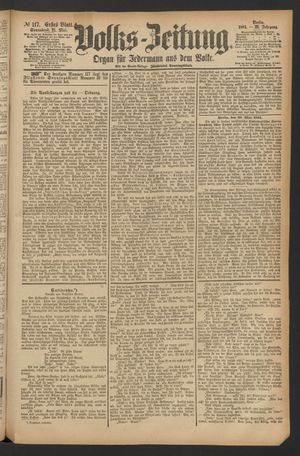 Volks-Zeitung vom 21.05.1881