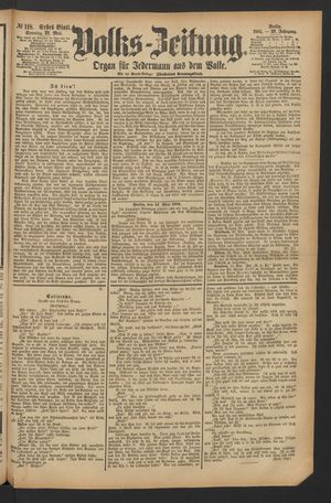 Volks-Zeitung vom 22.05.1881