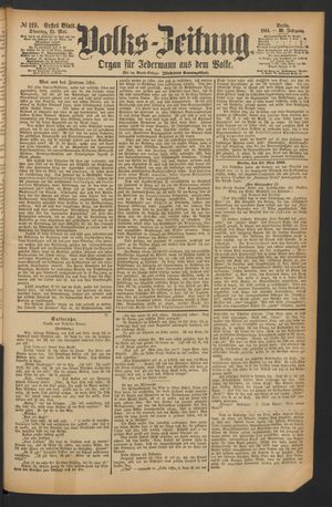 Volks-Zeitung vom 24.05.1881