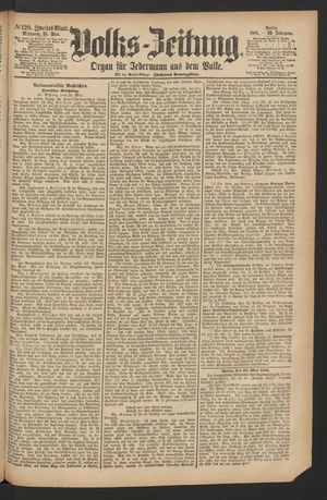 Volks-Zeitung on May 25, 1881