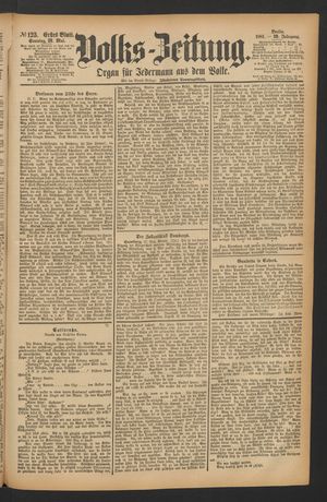 Volks-Zeitung vom 29.05.1881