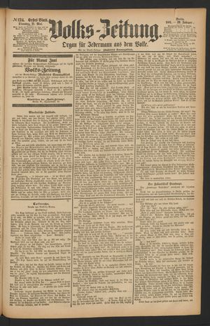 Volks-Zeitung vom 31.05.1881