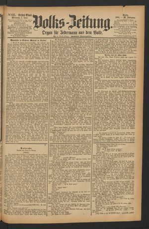 Volks-Zeitung vom 01.06.1881