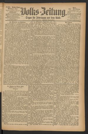 Volks-Zeitung vom 08.06.1881