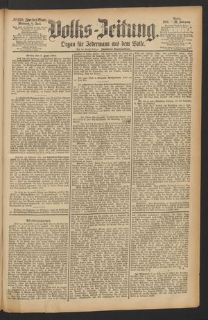 Volks-Zeitung vom 08.06.1881