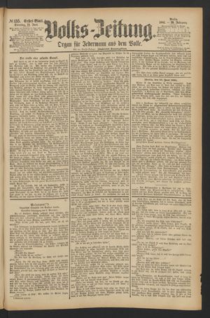 Volks-Zeitung vom 14.06.1881