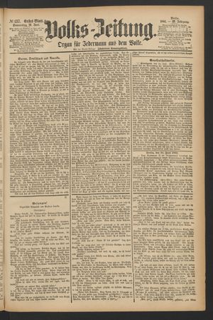 Volks-Zeitung vom 16.06.1881
