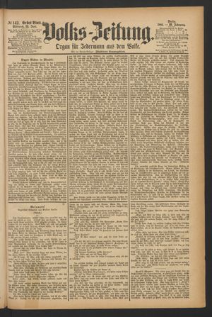 Volks-Zeitung vom 22.06.1881
